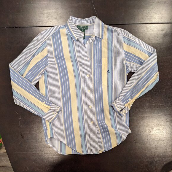 Ralph Lauren LRL Stripped Button Up Size 2P - Picture 1 of 4